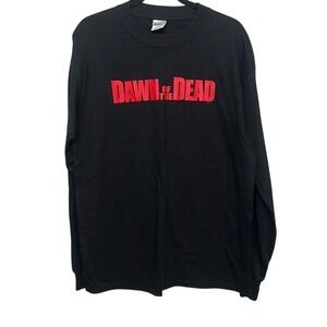 Vintage Gildan Mens Dawn of the Dead Horror Movie Long Sleeve T-Shirt Large
